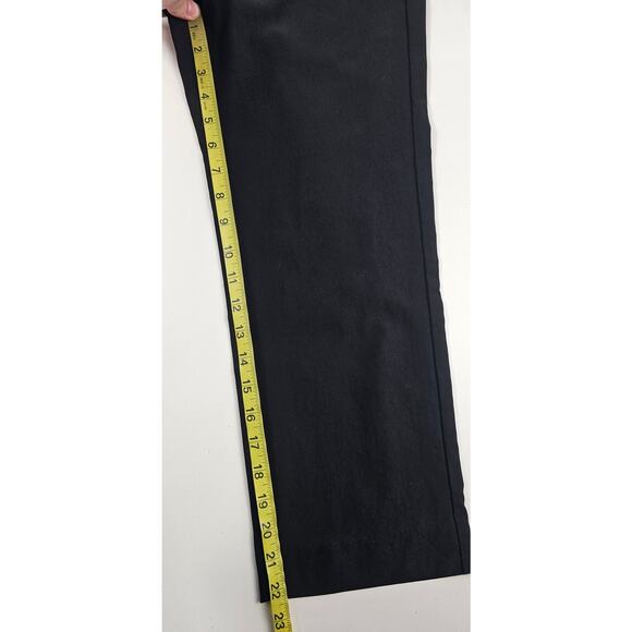 Chicos 0.5 (6) black cropped pull on pants stretch career casual comfort EUC - Picture 7 of 8